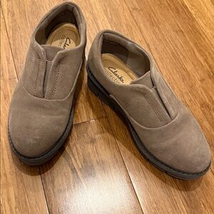 Clarks Women's Brown Suede Loafers